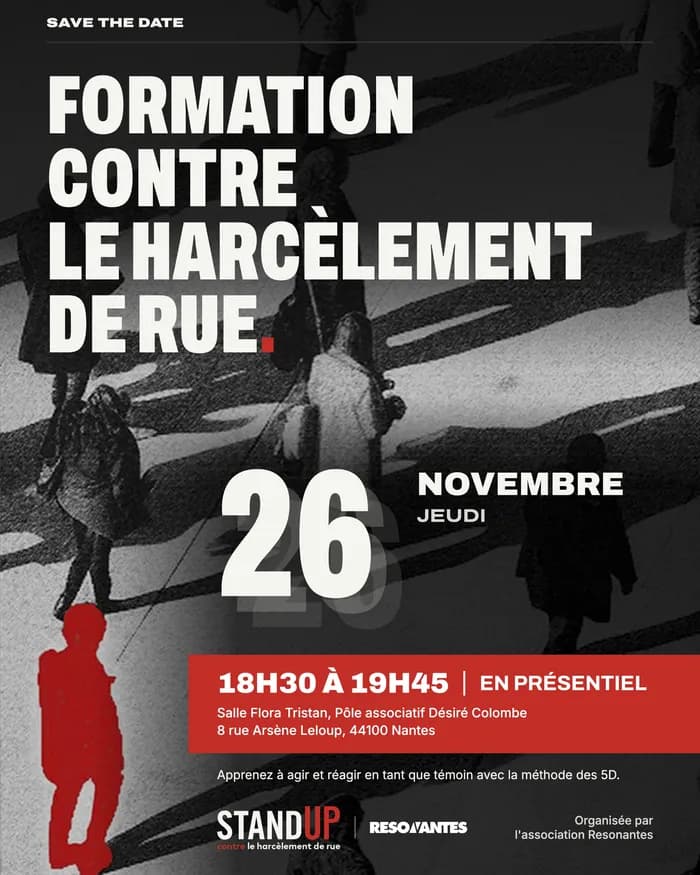 Visuel de l’événement « Formation contre le harcèlement de rue »