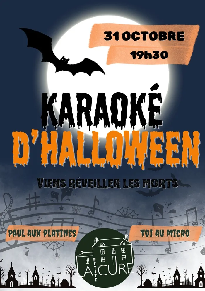 Visuel de l’événement « Karaoké d'Halloween de la Cure ! »