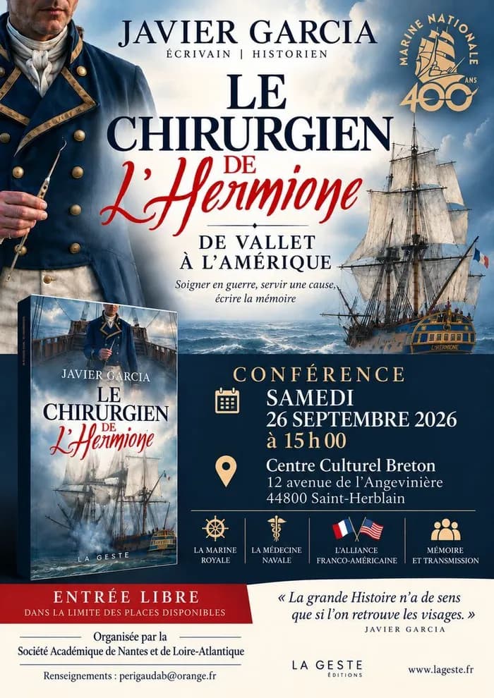 Visuel de l’événement « Conférence Le chirurgien de l'Hermione »