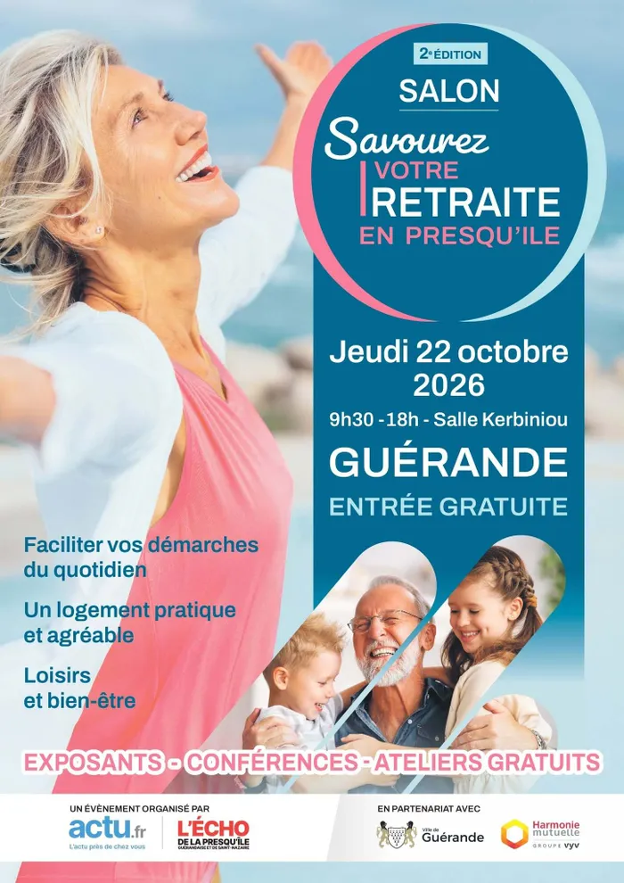 Visuel de l’événement « 2e édition Salon - Savourez votre retraite en Presqu'île »