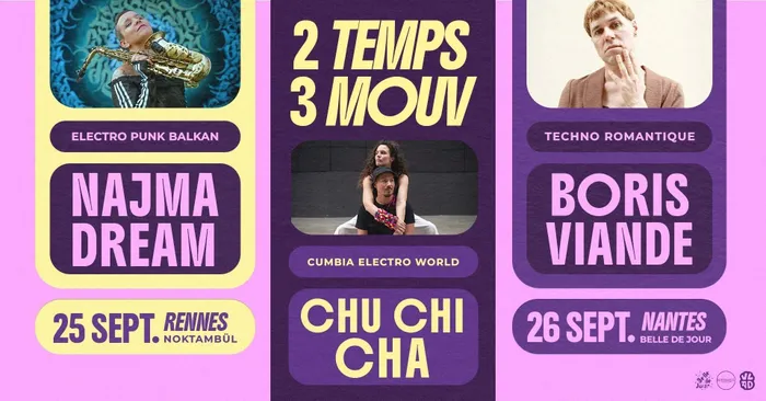 Visuel de l’événement « Boris Viande et sa team de choc électro !Avec Najma Dream et Chu Chi Cha »