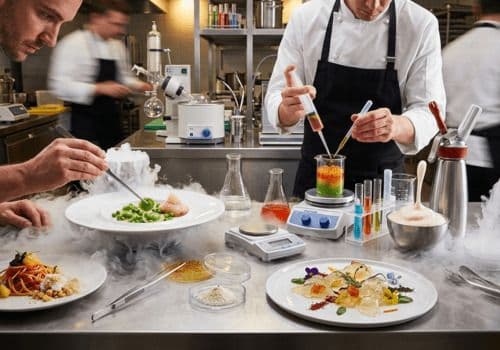 Visuel de l’événement « Conférence : "la cuisine et la chimie"
Changements physiques et chimiques dans la cuisine : de la préhistoire vers la gastronomie moléculaire. »