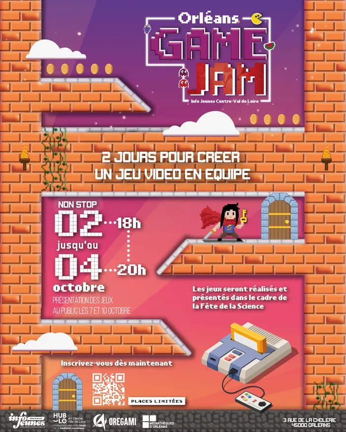 Visuel de l’événement « Orléans Game Jam 2026 : le marathon de création de jeux vidéo en équipe »