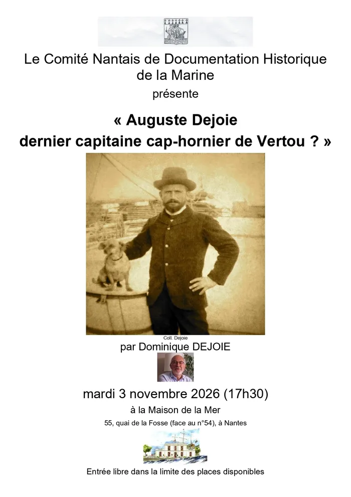 Visuel de l’événement « Auguste Dejoie, dernier Capitaine Cap-Hornier de Vertou »