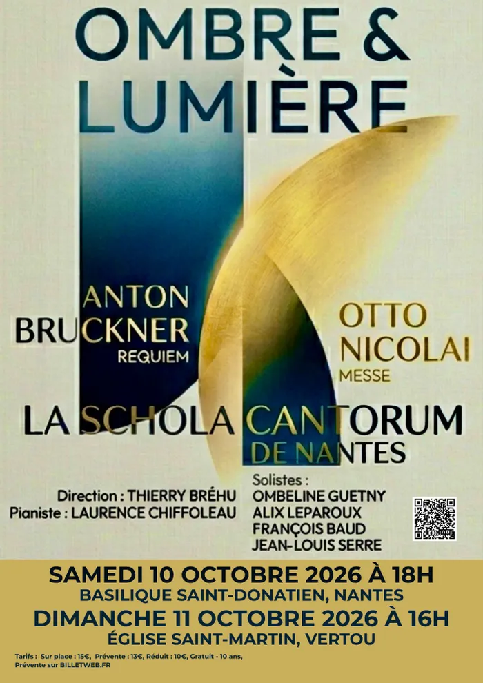 Visuel de l’événement « La Schola Cantorum de Nantes, concert Ombre et Lumière »