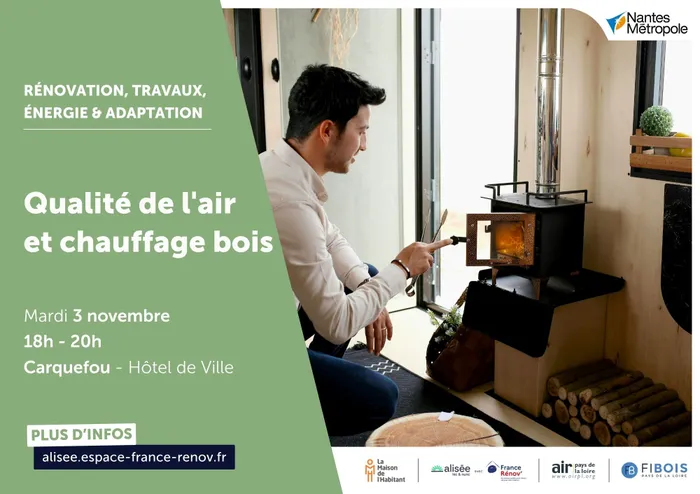 Visuel de l’événement « Conférence : qualité de l'air et chauffage bois »