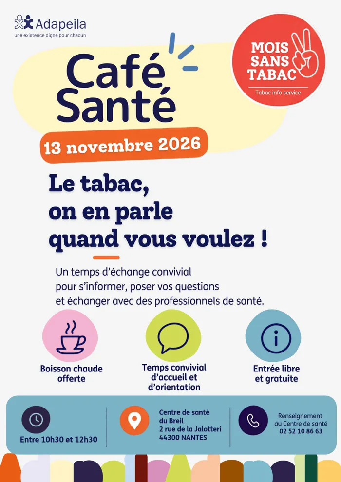 Visuel de l’événement « Café Santé : un temps d'échange autour de la santé »