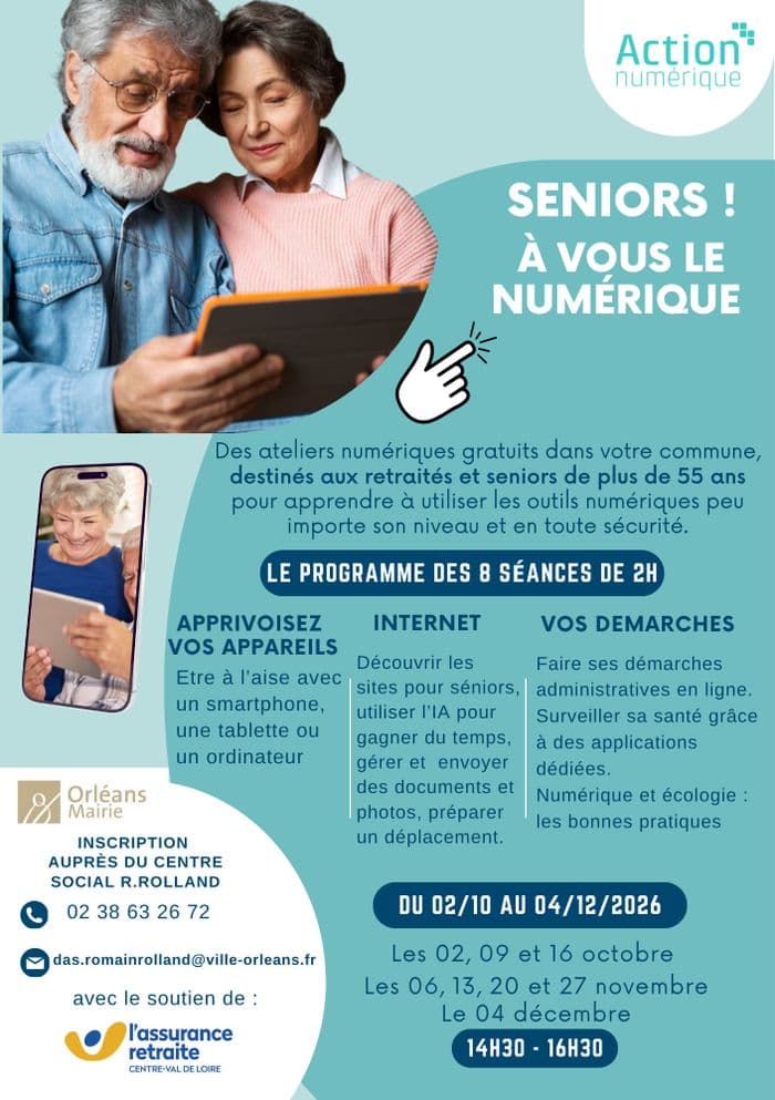 Visuel de l’événement « A vous le Numérique Seniors ! à Orléans la Source »