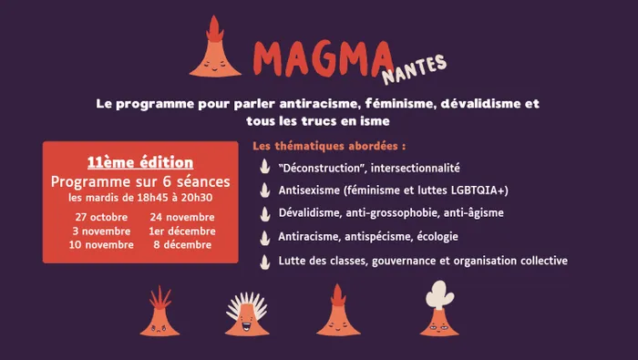 Visuel de l’événement « Programme de sensibilisation aux discriminations · Magma'Nantes #11 »
