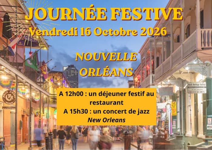 Visuel de l’événement « Journée festive Déjeuner + Concert New Orleans »