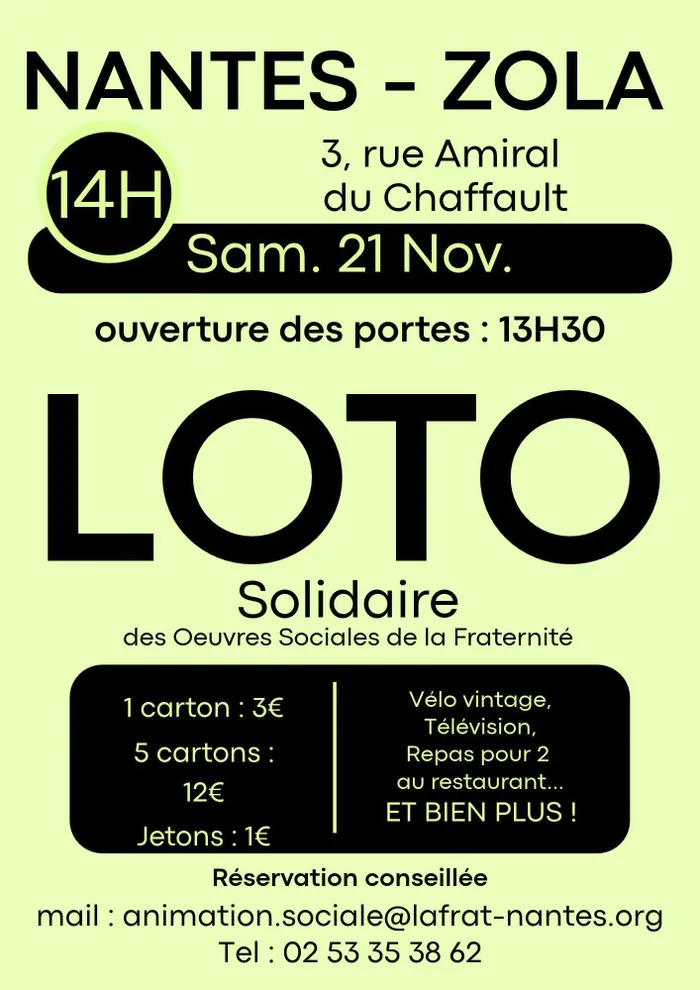 Visuel de l’événement « Loto Solidaire de la Frat' »