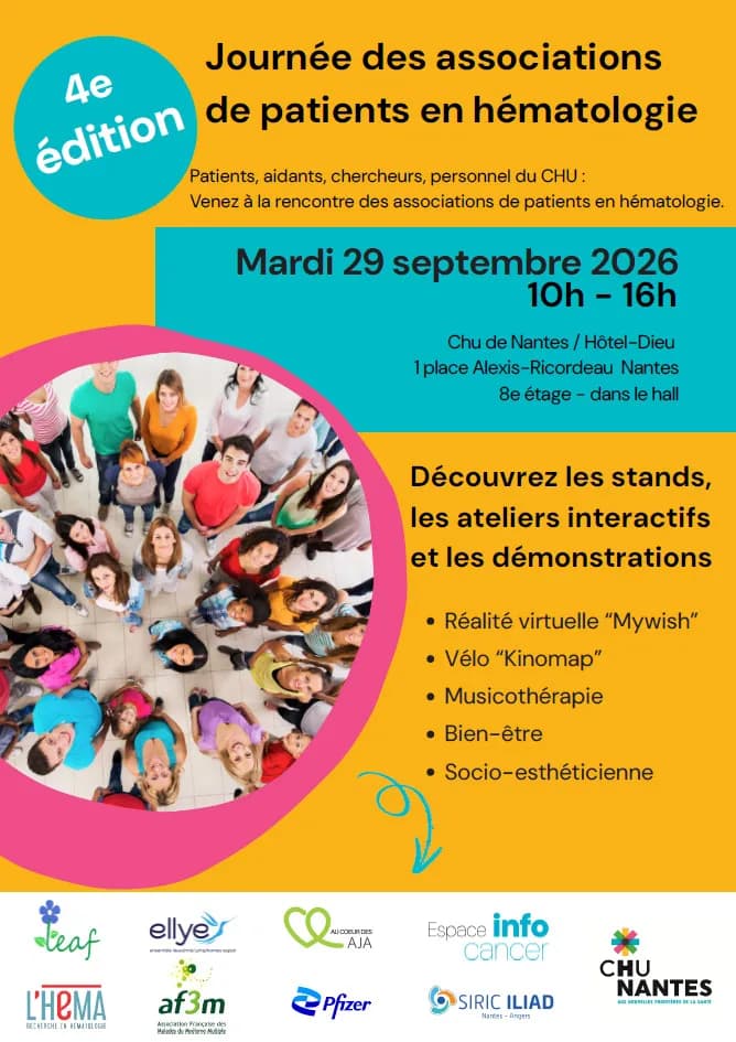 Visuel de l’événement « Journée des associations de patients en hématologie »