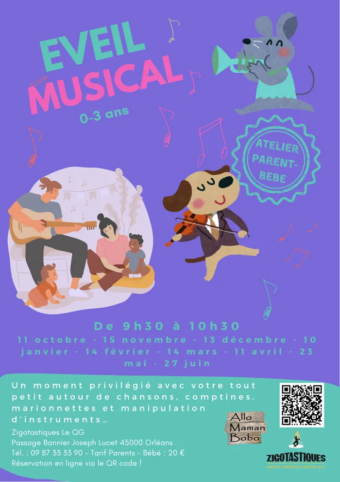 Visuel de l’événement « Atelier Parents Bébé - Eveil musical »