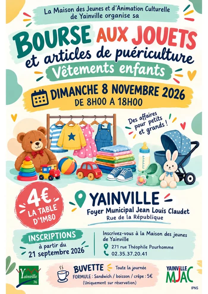 Visuel de l’événement « Bourse aux jouets, vêtements et articles de puericulture »
