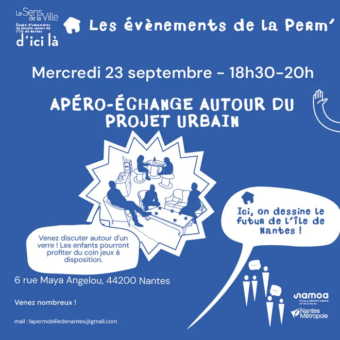 Visuel de l’événement « Apéro-discussion : prenez part au projet ! »
