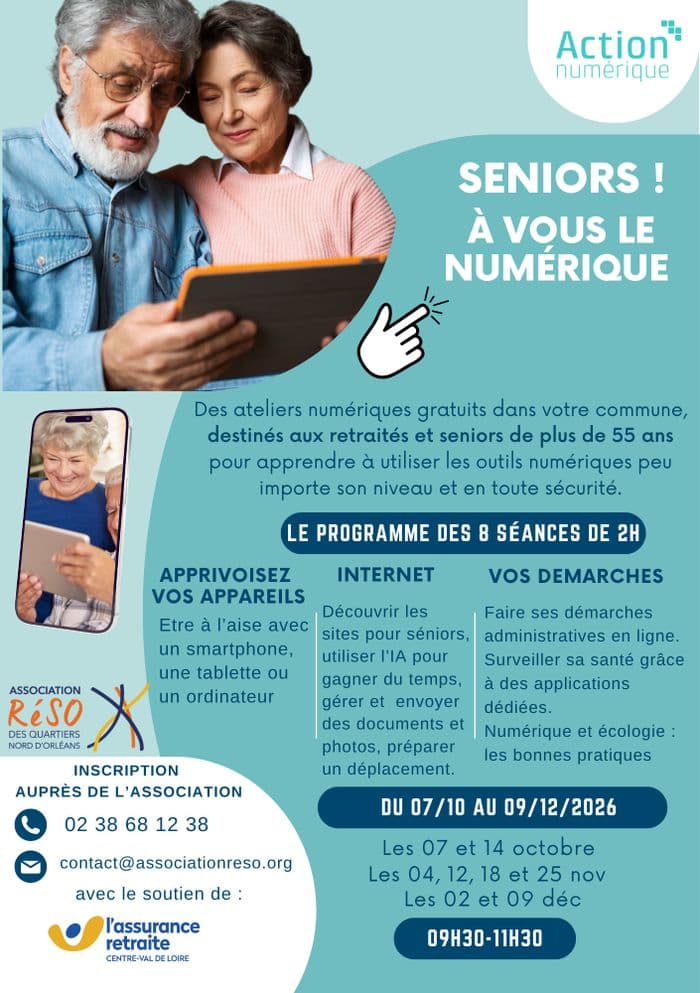 Visuel de l’événement « A vous le Numérique Seniors ! à Orléans »