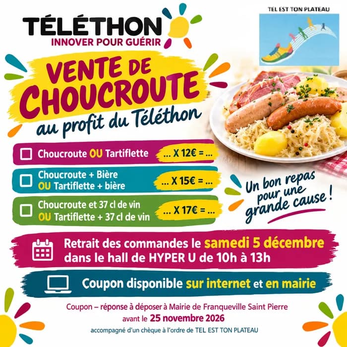 Visuel de l’événement « Téléthon - Vente de choucroute »