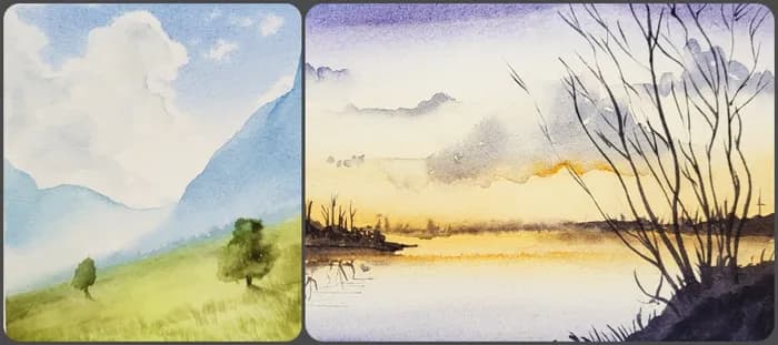 Visuel de l’événement « Débuter à l’aquarelle : le paysage »